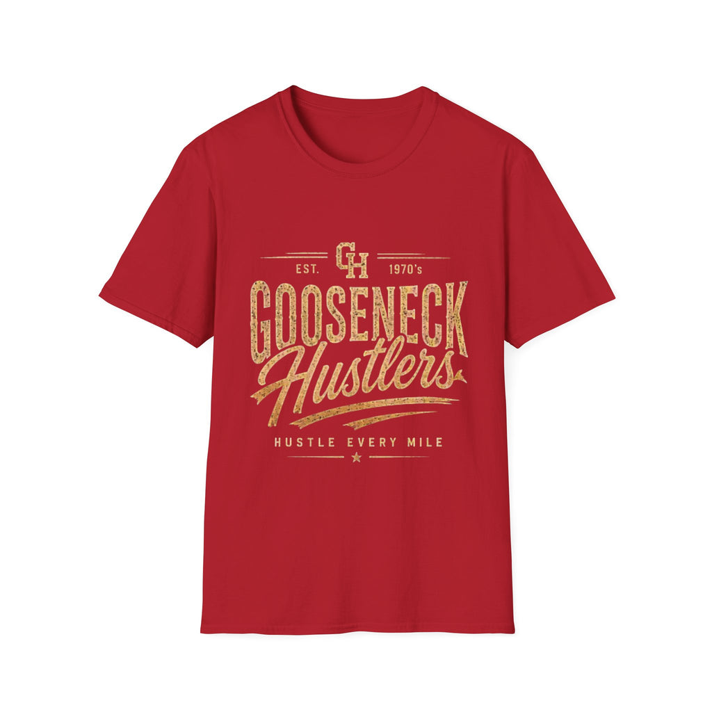 Gooseneck Hustlers T-Shirt — Vintage Script Logo Tee