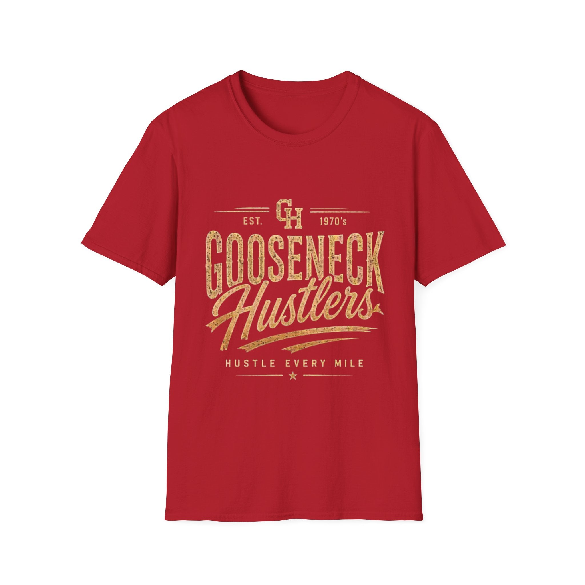 Gooseneck Hustlers T-Shirt — Vintage Script Logo Tee