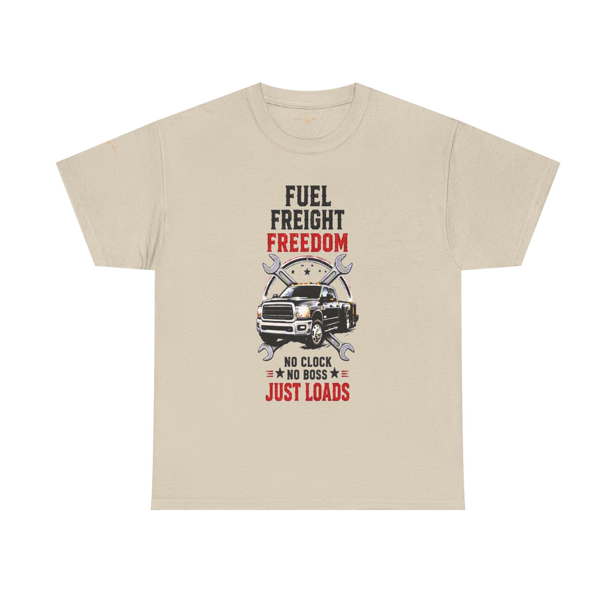 Fuel Freight Freedom trucker graphic tee | No Clock No Boss Just Loads