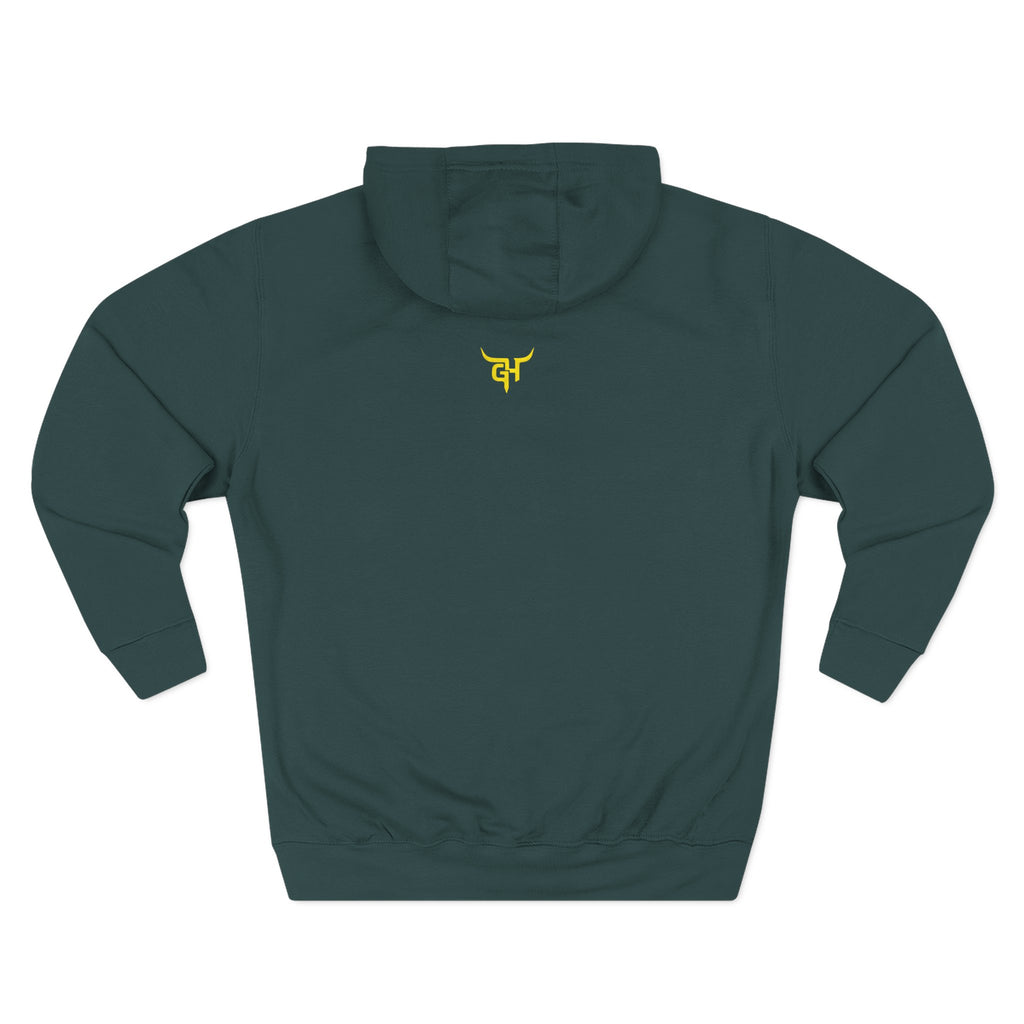 Minimal Yellow Symbol hoodie | Back Chest Small Logo