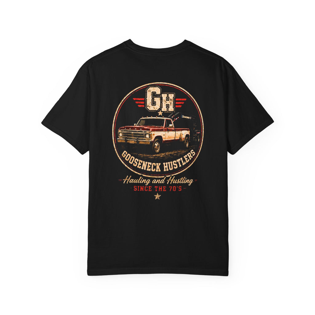 Vintage Pickup Truck T-Shirt — "Godseneck Hustlers" Retro Workwear Tee