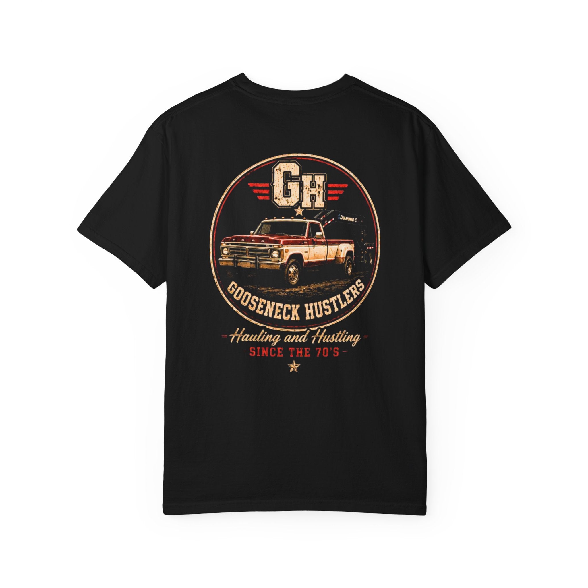 Vintage Pickup Truck T-Shirt — "Godseneck Hustlers" Retro Workwear Tee