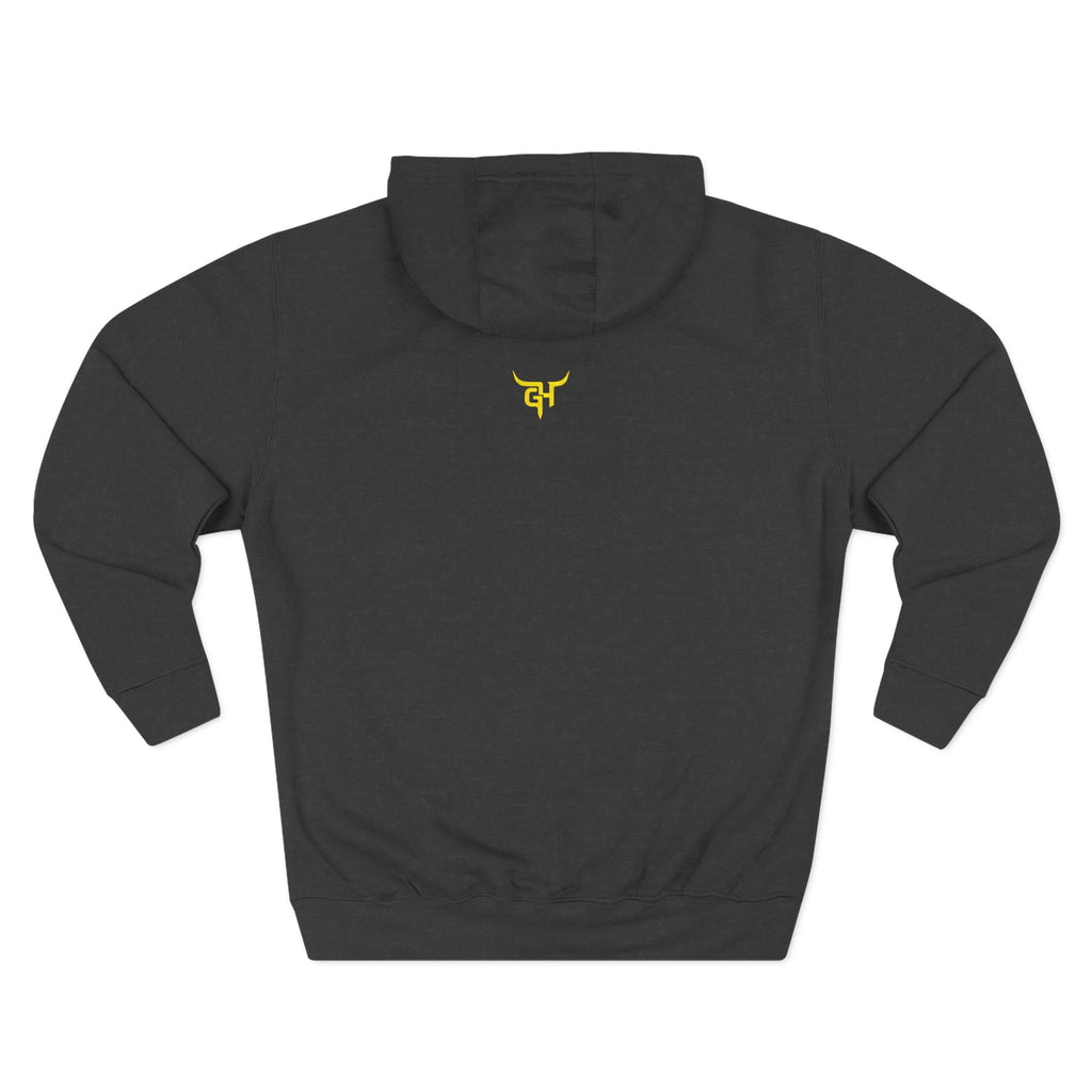 Minimal Yellow Symbol hoodie | Back Chest Small Logo