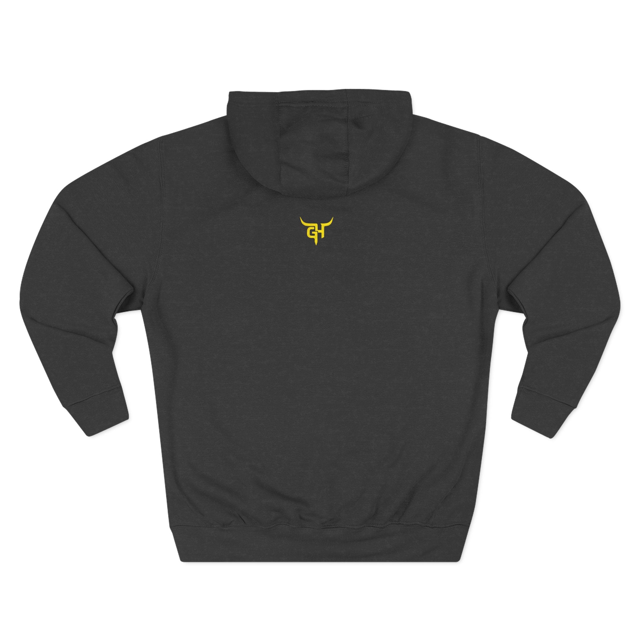 Minimal Yellow Symbol hoodie | Back Chest Small Logo