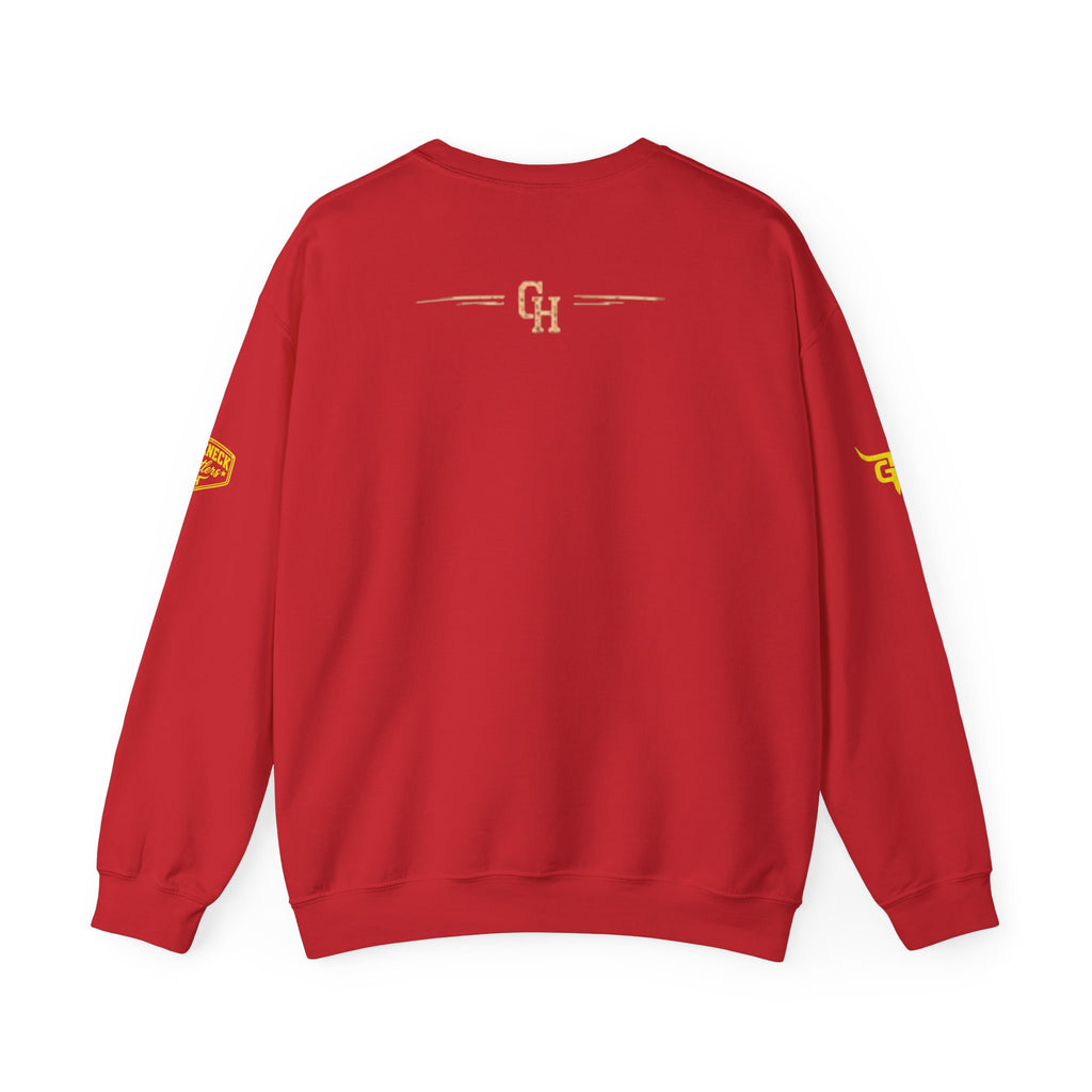 Gooseneck Hustlers logo Crewneck Sweatshirt | Western bull emblem