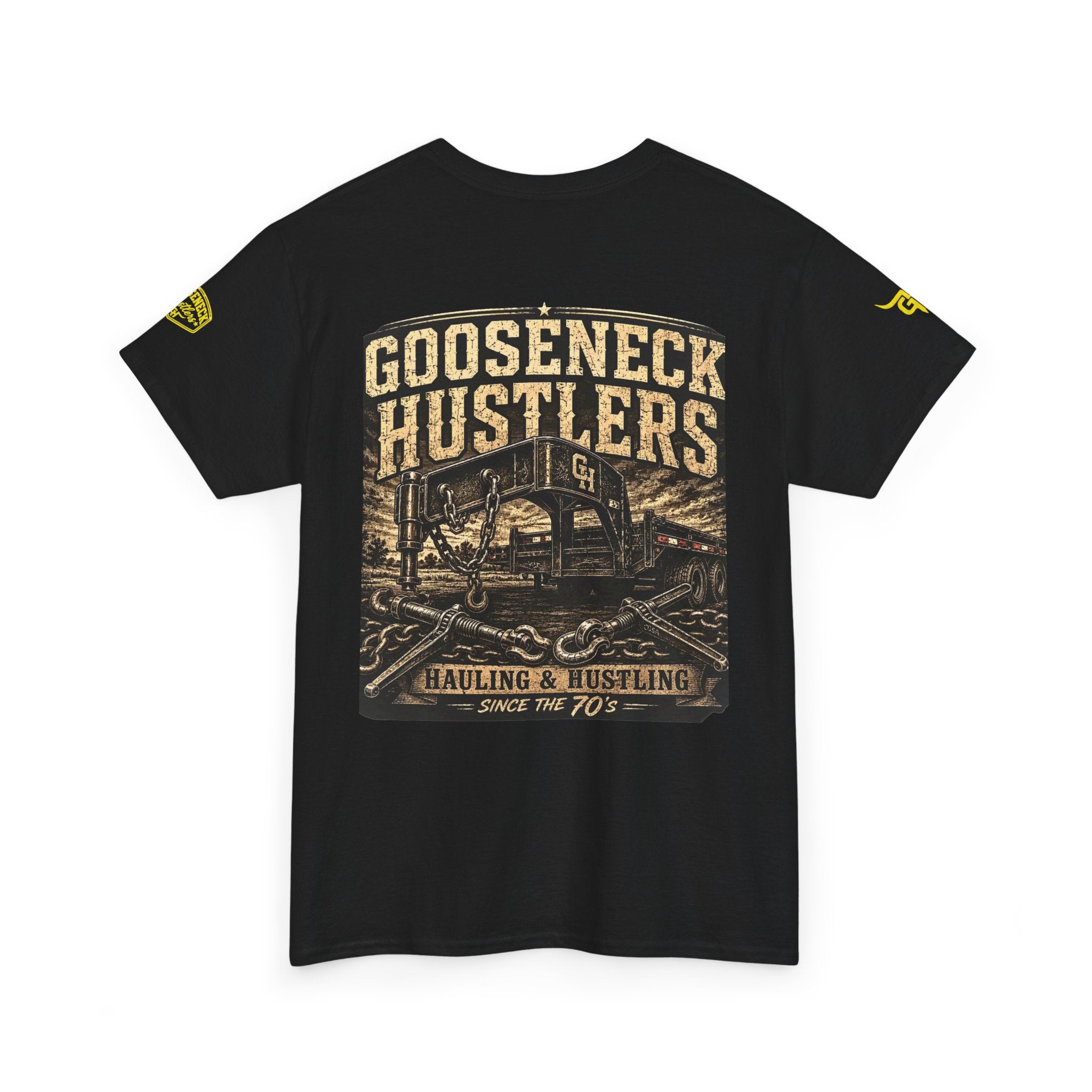 Gooseneck Hustlers trucker graphic Tee | hauler towing vintage design