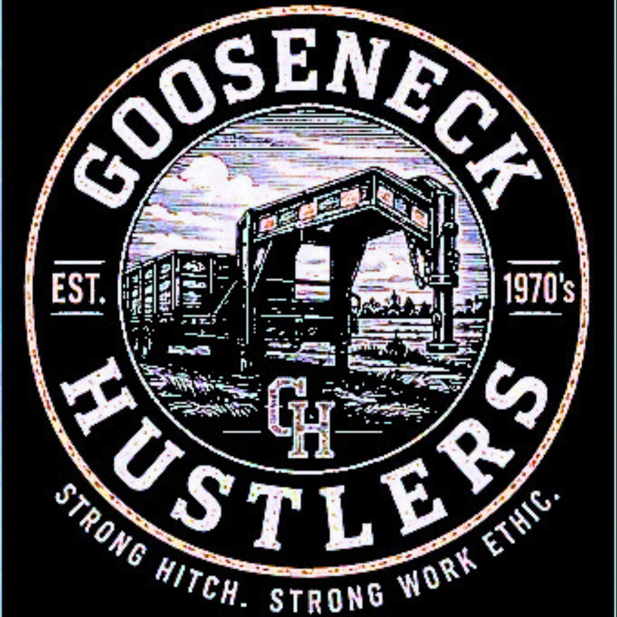 Gooseneck Hustlers logo Hoodie | Vintage Truck Emblem sweatshirt