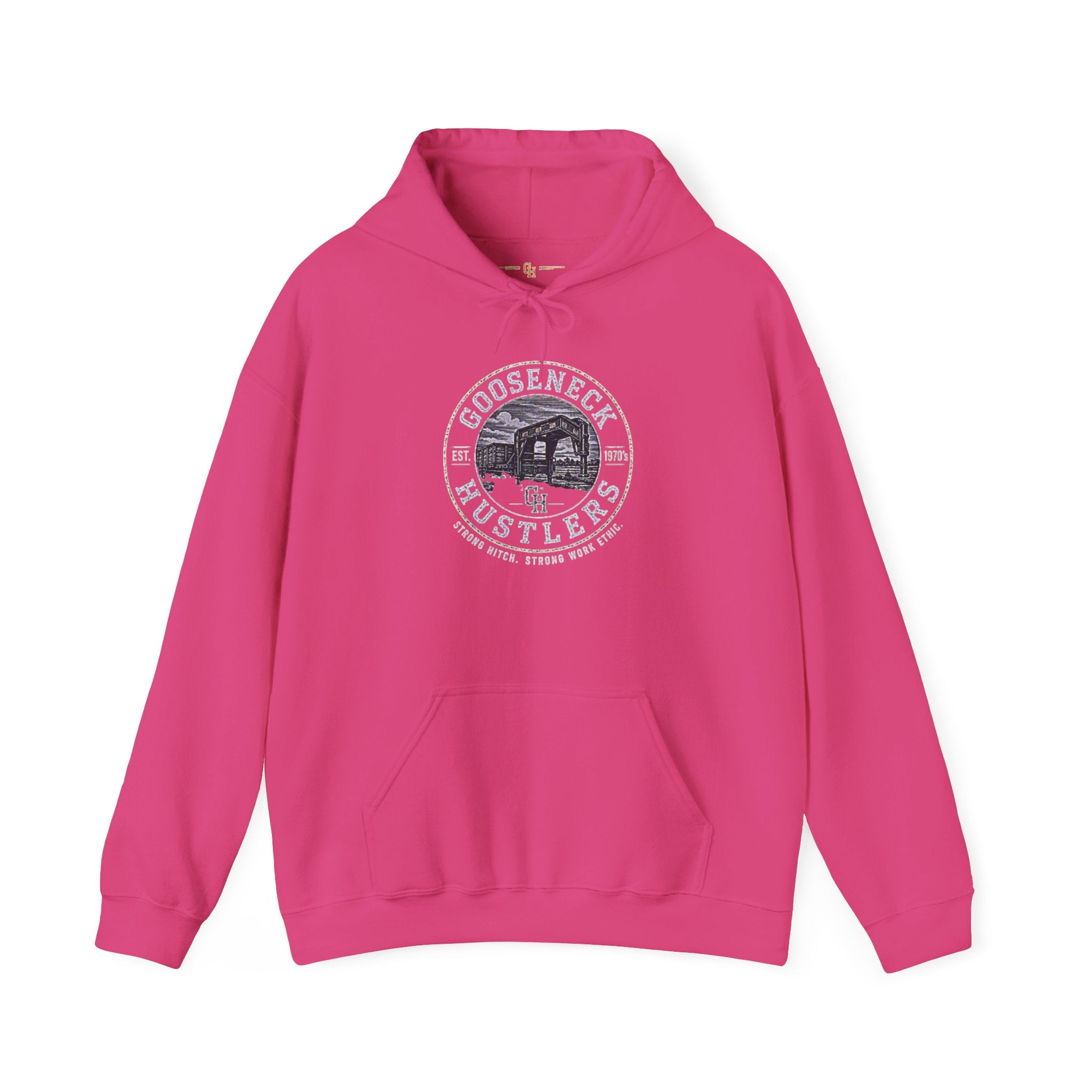 Gooseneck Hustlers logo Hoodie | Vintage Truck Emblem sweatshirt