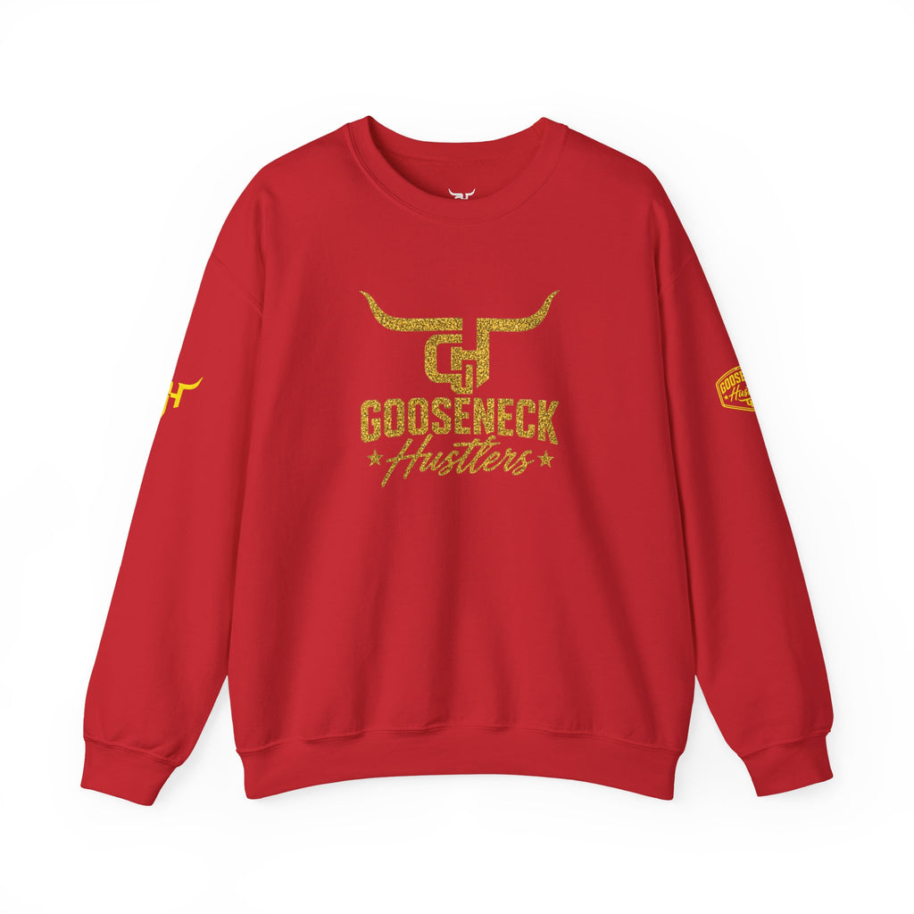 Gooseneck Hustlers logo Crewneck Sweatshirt | Western bull emblem