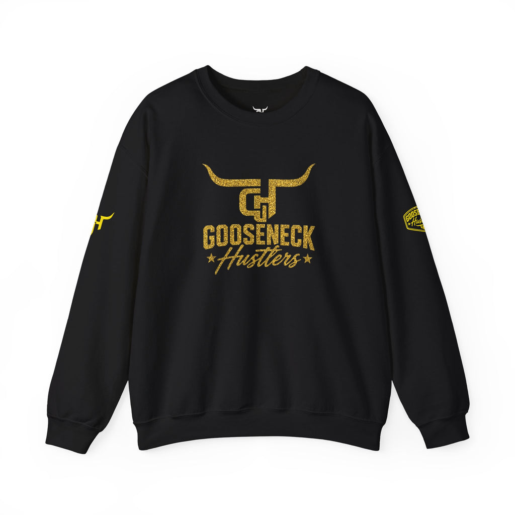 Gooseneck Hustlers logo Crewneck Sweatshirt | Western bull emblem