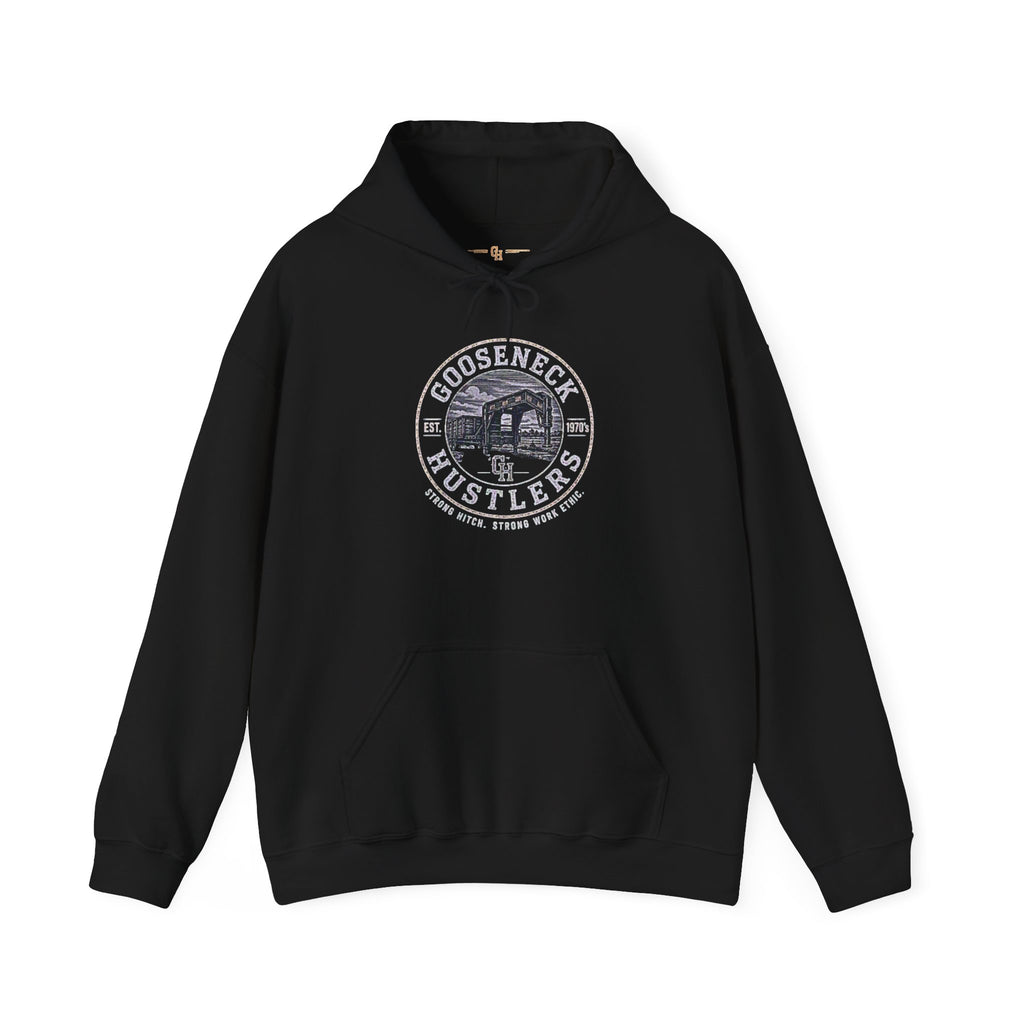 Gooseneck Hustlers logo Hoodie | Vintage Truck Emblem sweatshirt