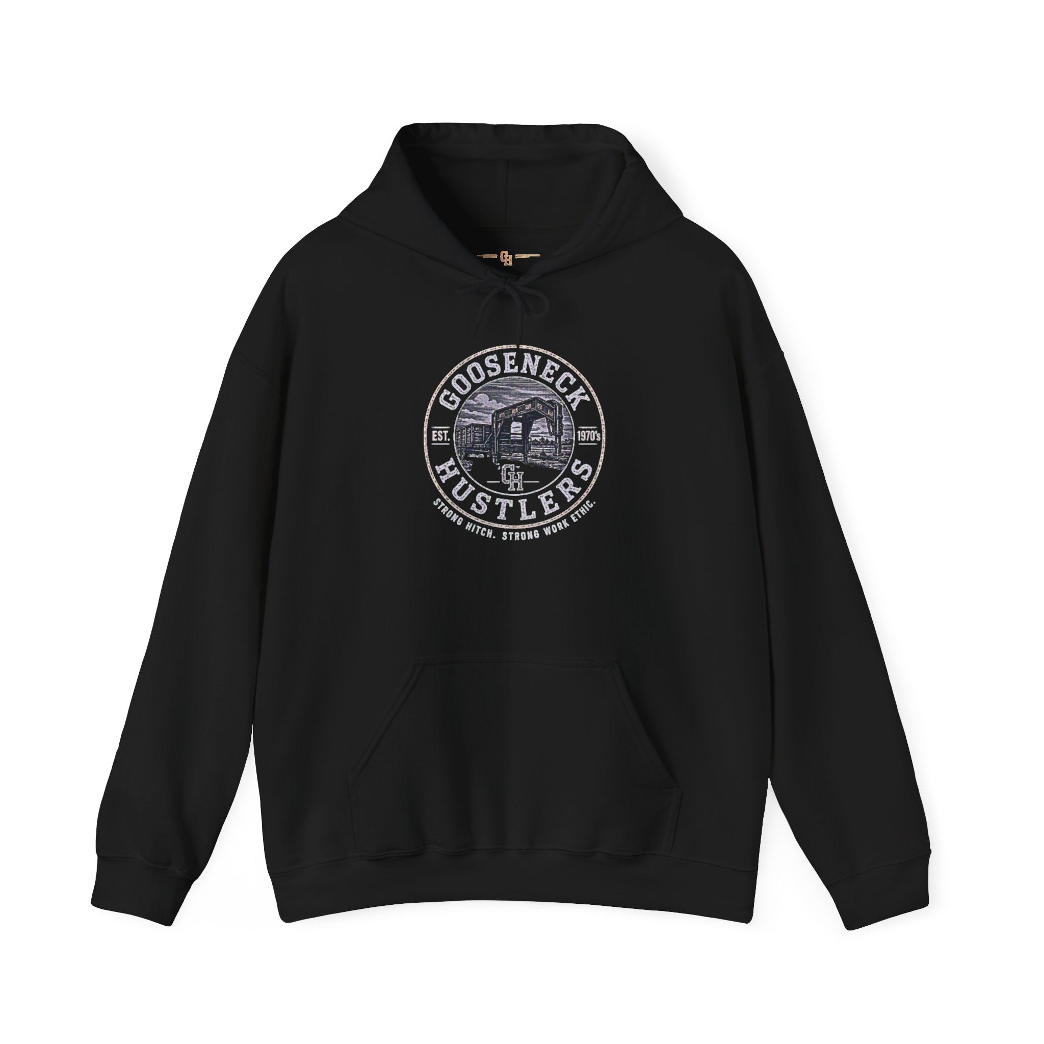 Gooseneck Hustlers logo Hoodie | Vintage Truck Emblem sweatshirt