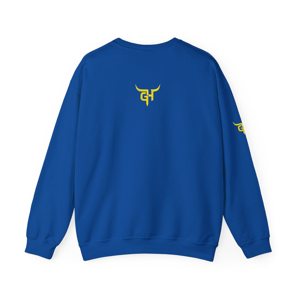 Goosenekk Hustlers Crewneck Sweatshirt | Vintage Car Street Scene, White