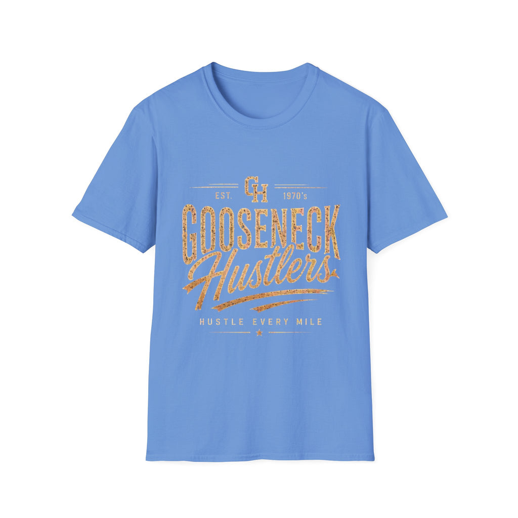 Gooseneck Hustlers T-Shirt — Vintage Script Logo Tee