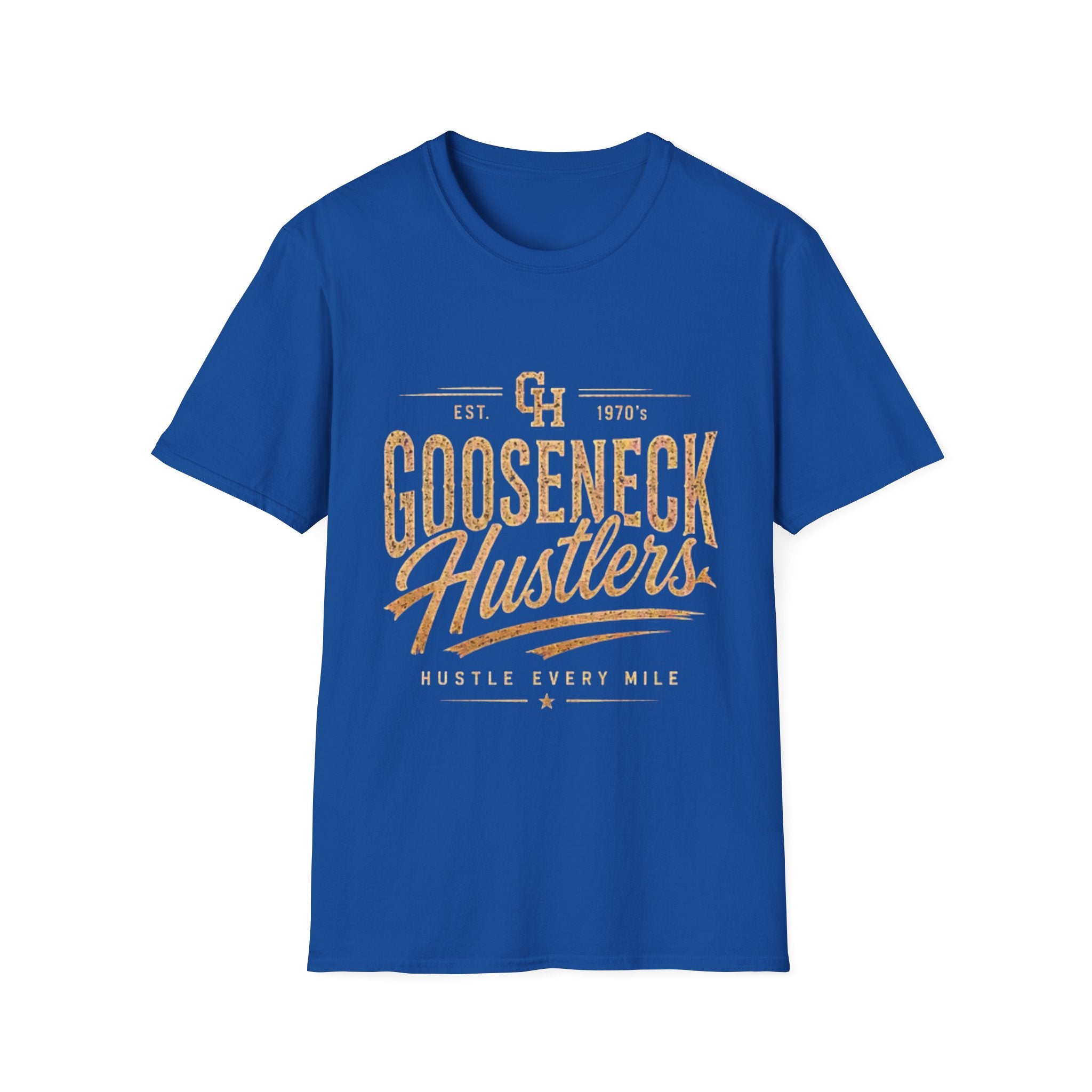 Gooseneck Hustlers T-Shirt — Vintage Script Logo Tee