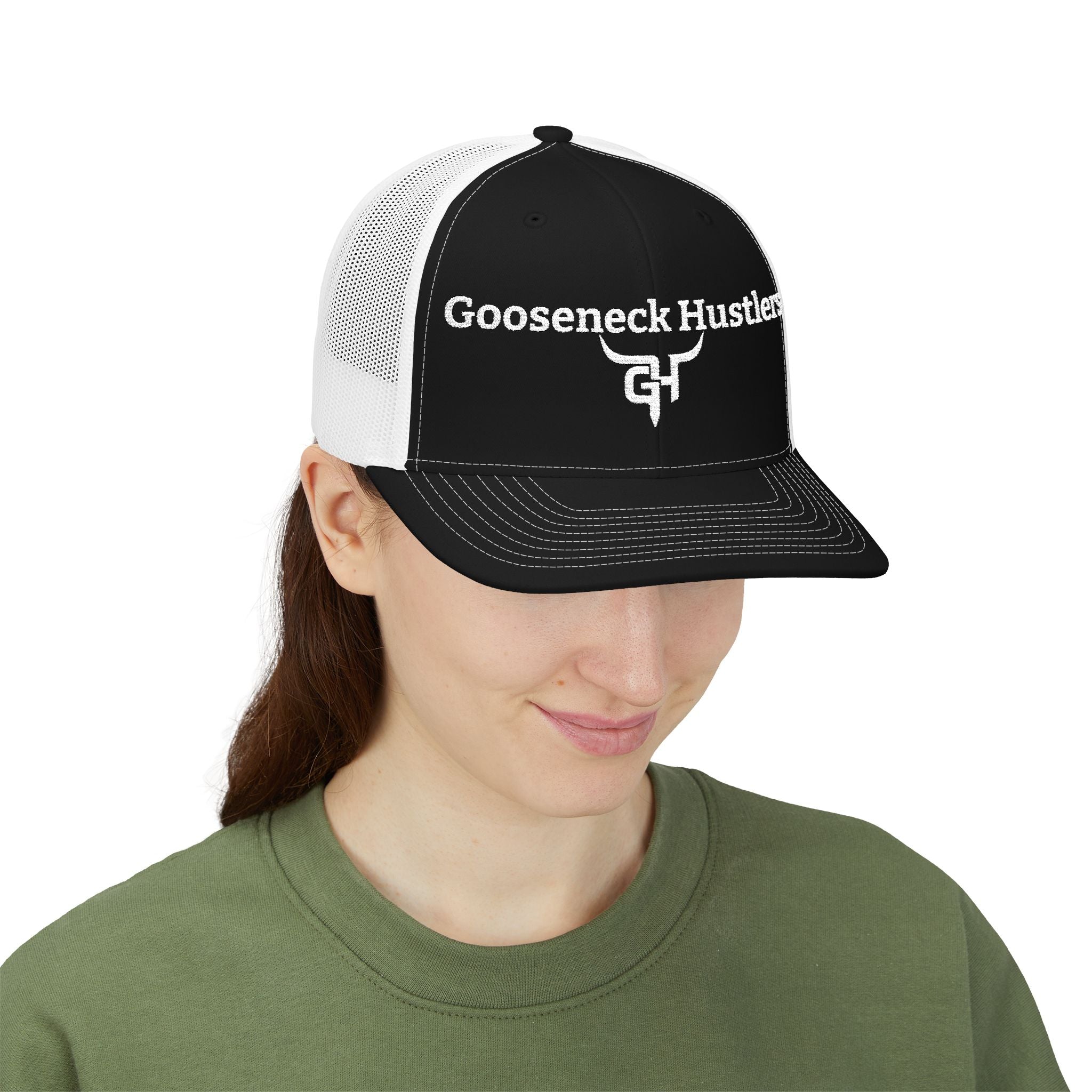 Goosehead Hustlers Trucker Cap | Vintage Skull Patch