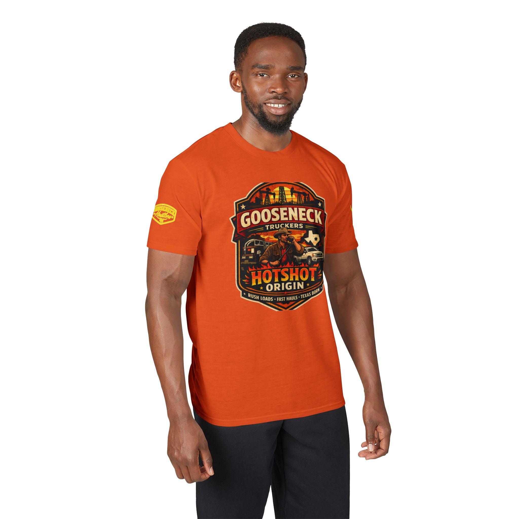 Gooseneck Truckers Hotshot Origin T-Shirt | Texas Trucking Logo