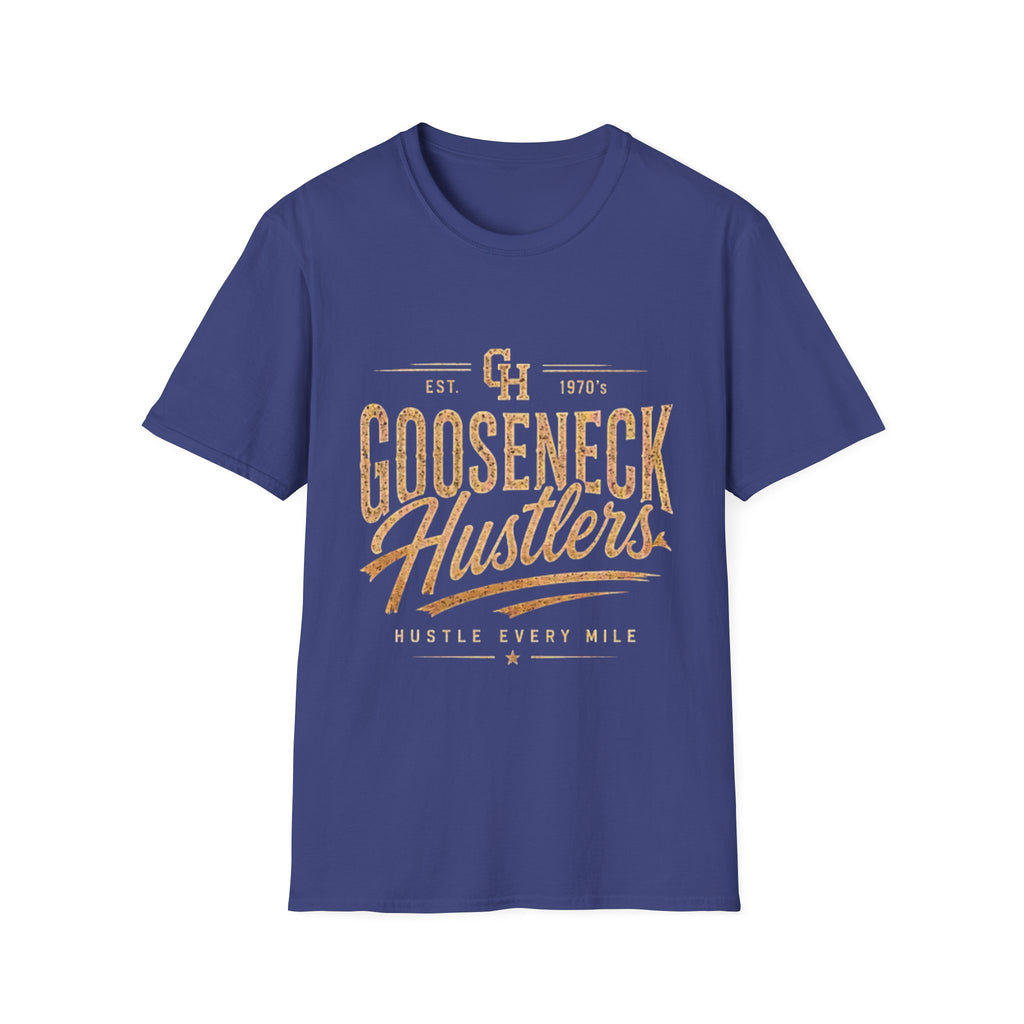Gooseneck Hustlers T-Shirt — Vintage Script Logo Tee