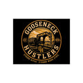 Gooseneck Hustlers Distressed Crane Logo Poster