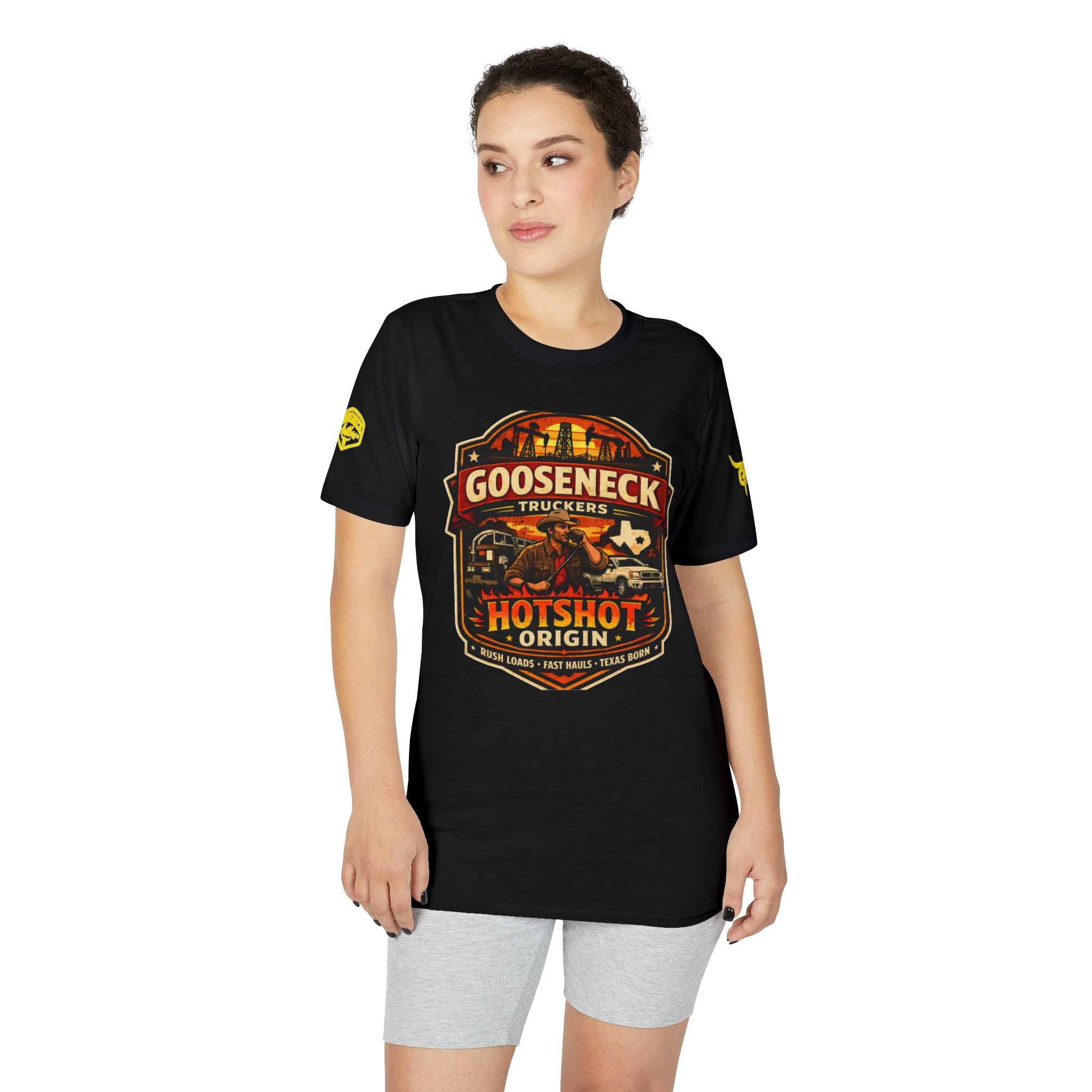 Gooseneck Truckers Hotshot Origin T-Shirt | Texas Trucking Logo