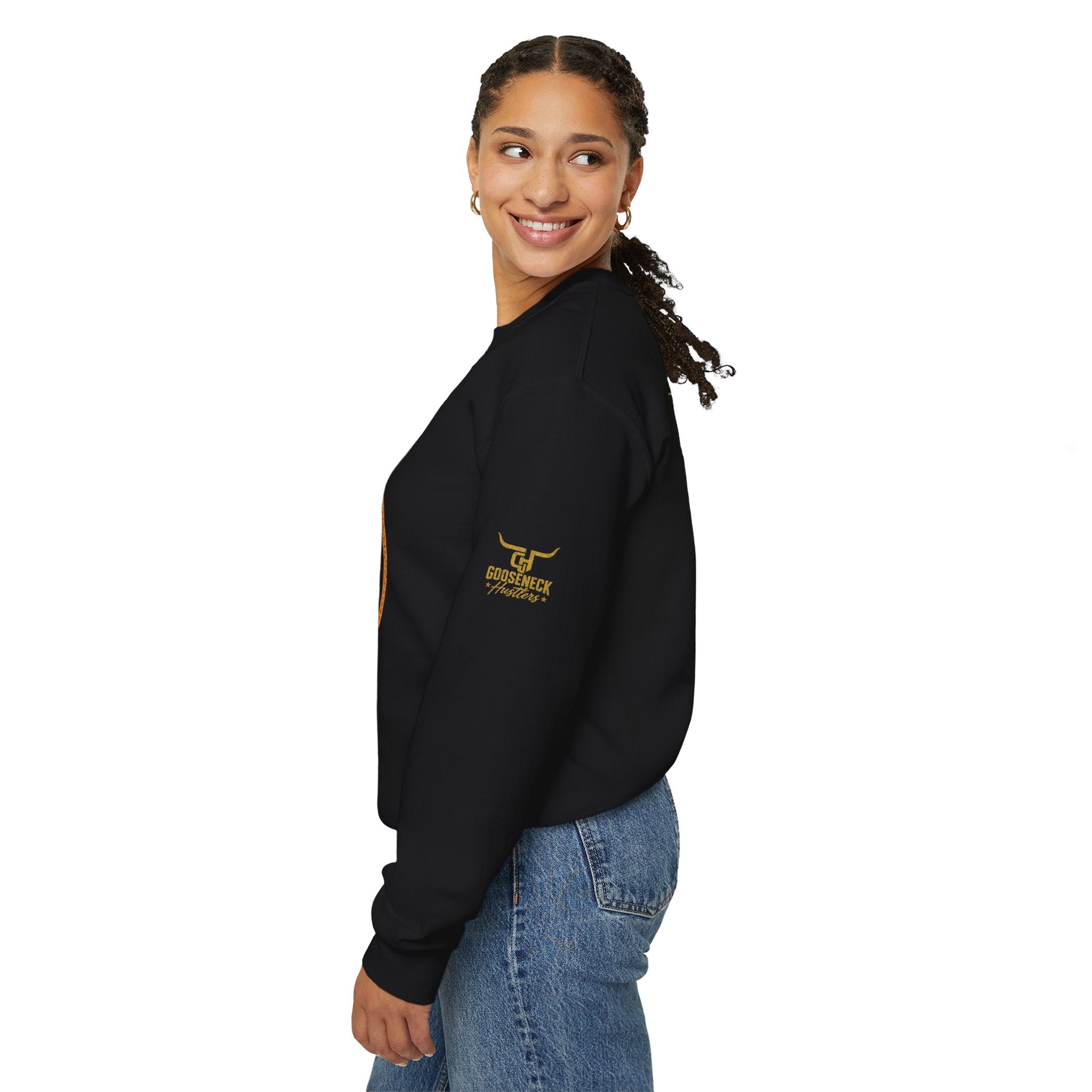 Gooseneck Hustlers Crewneck Sweatshirt | Vintage Construction Logo