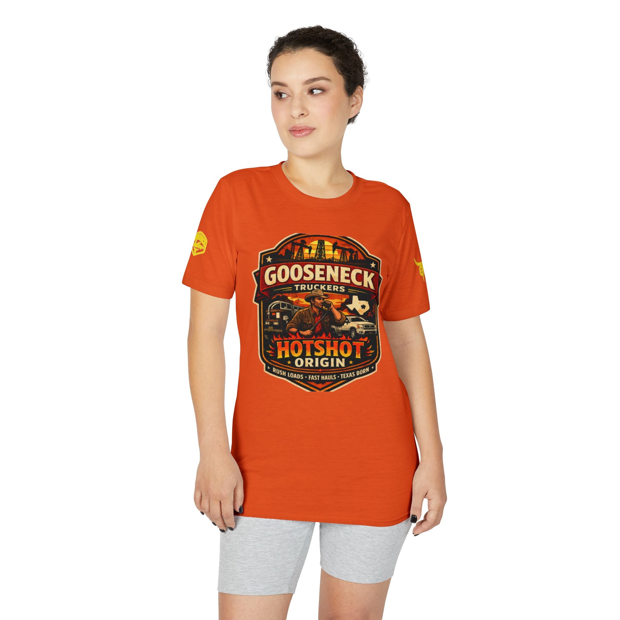 Gooseneck Truckers Hotshot Origin T-Shirt | Texas Trucking Logo