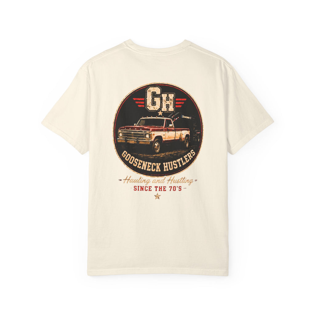 Vintage Pickup Truck T-Shirt — "Godseneck Hustlers" Retro Workwear Tee