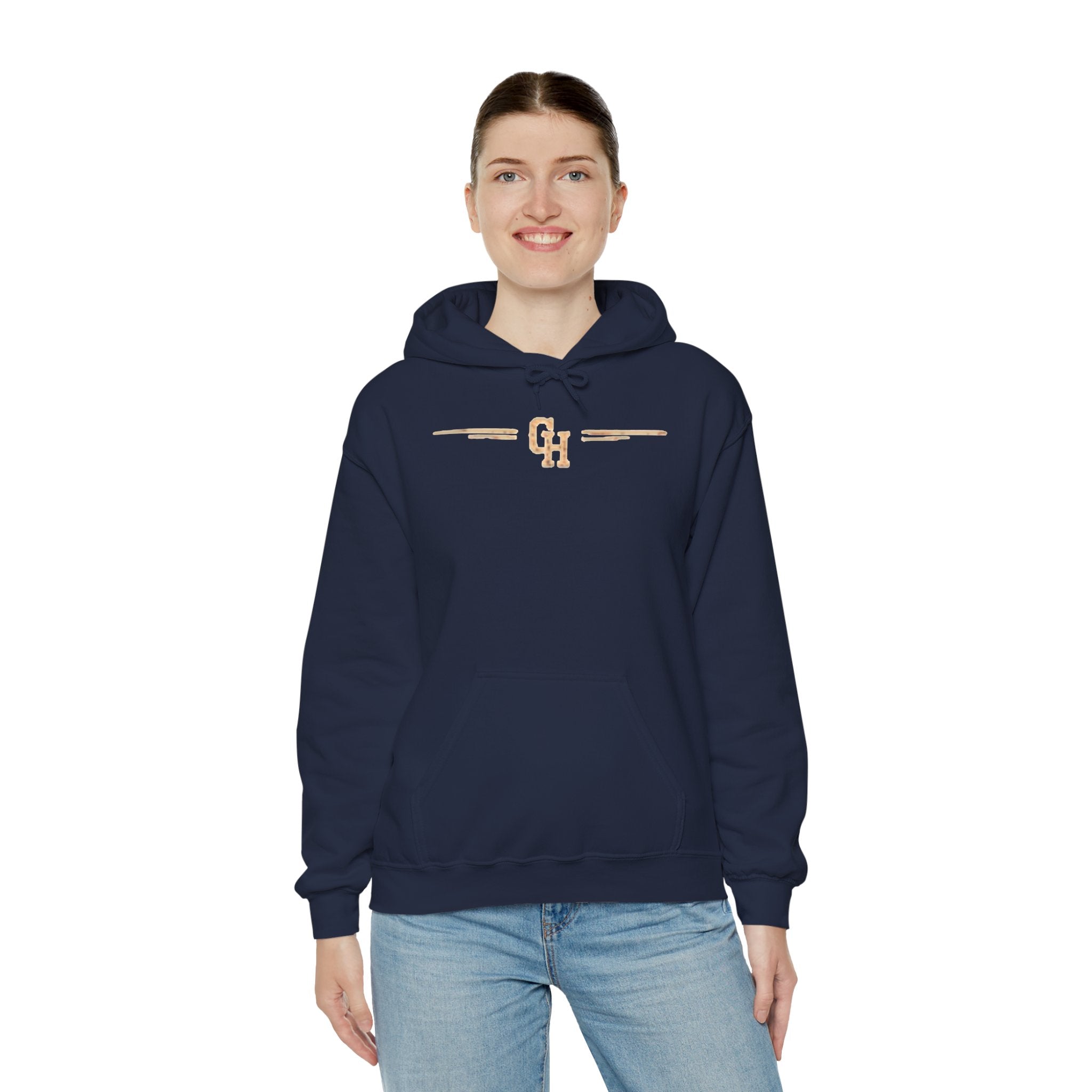 Good Luck Hustlers Skull Hoodie | Crossed Baseball Bats Vintage Logo