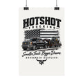 Hotshot Trucking Satin Poster | Gooseneck Tow Truck, American Flag