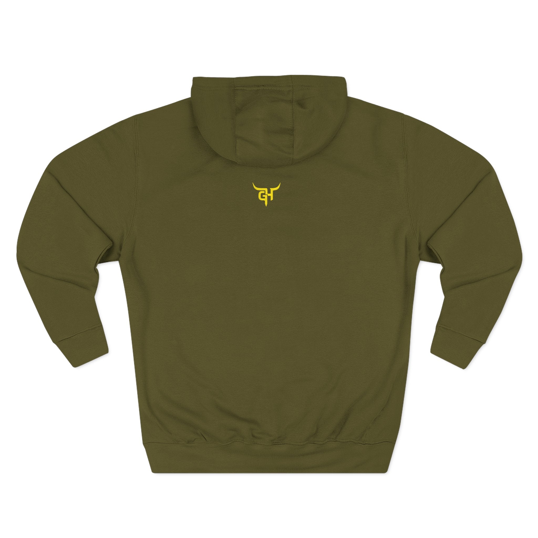 Minimal Yellow Symbol hoodie | Back Chest Small Logo