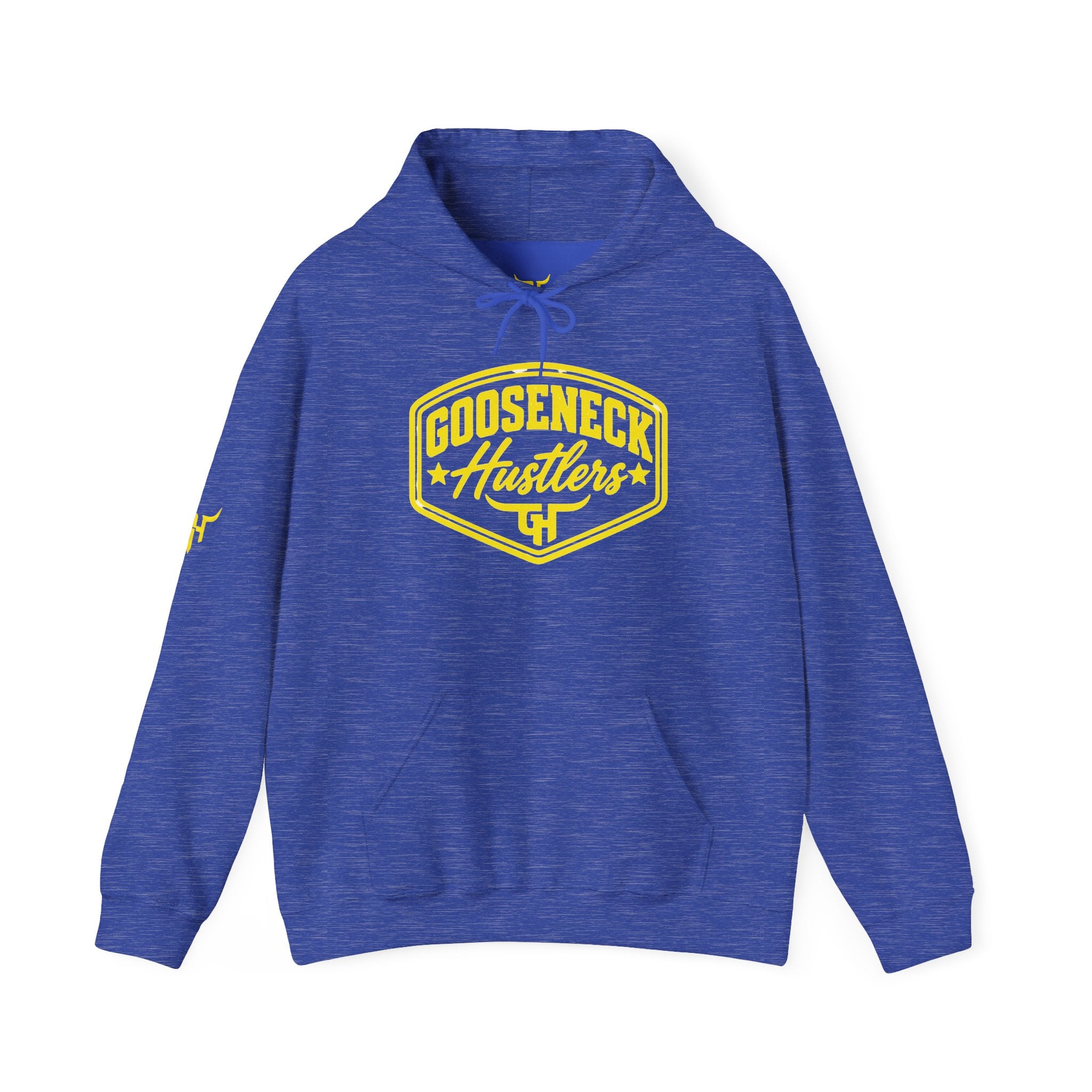 Gooseneck Hustlers Script Logo Hoodie | White Pullover Sweatshirt