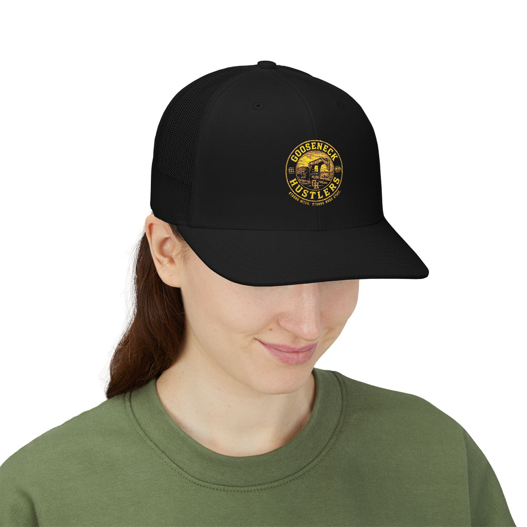 Goose Creek Hustlers Snapback Trucker Cap | Patch Logo Mesh Back