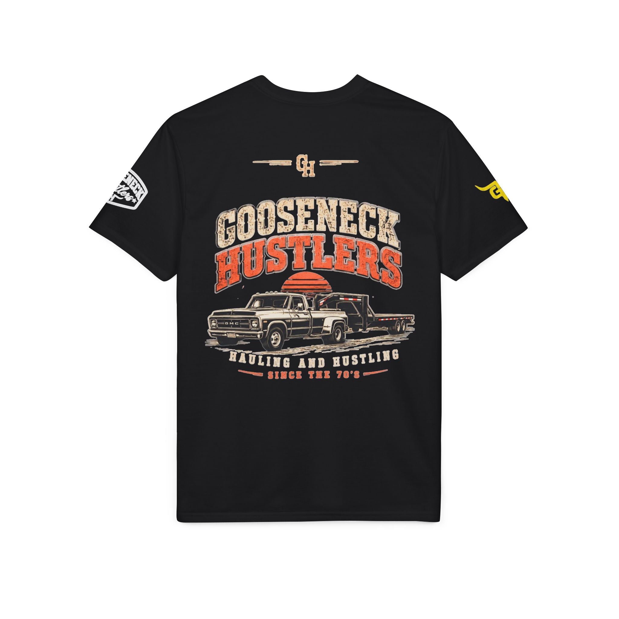 Gooseneck Hustlers T-Shirt — Vintage Truck & Cruiser Club Graphic Tee