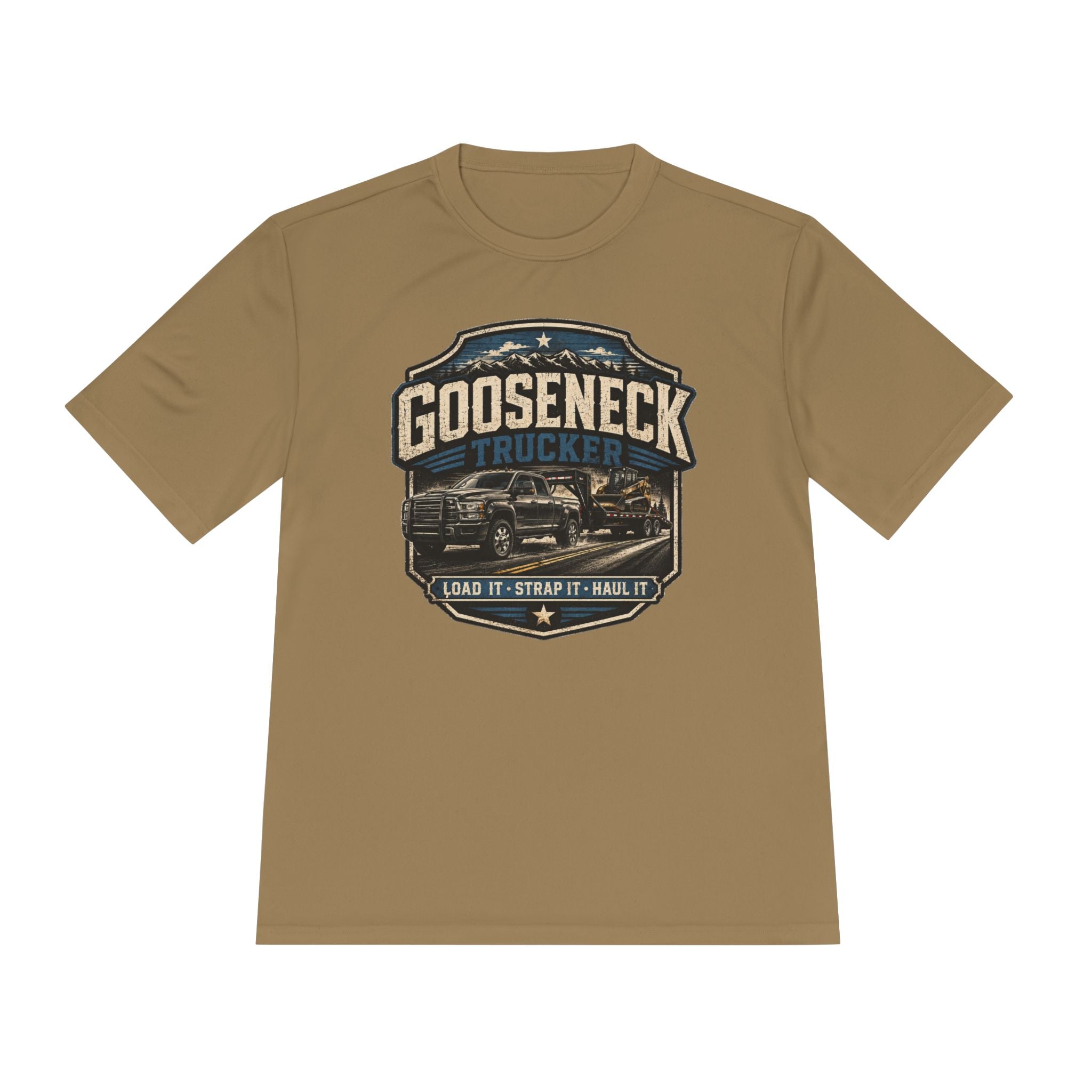 Gooseneck Trucker Tee — 'Gooseneck Trucker: Load It • Strap It • Haul It' Moisture‑Wicking Shirt
