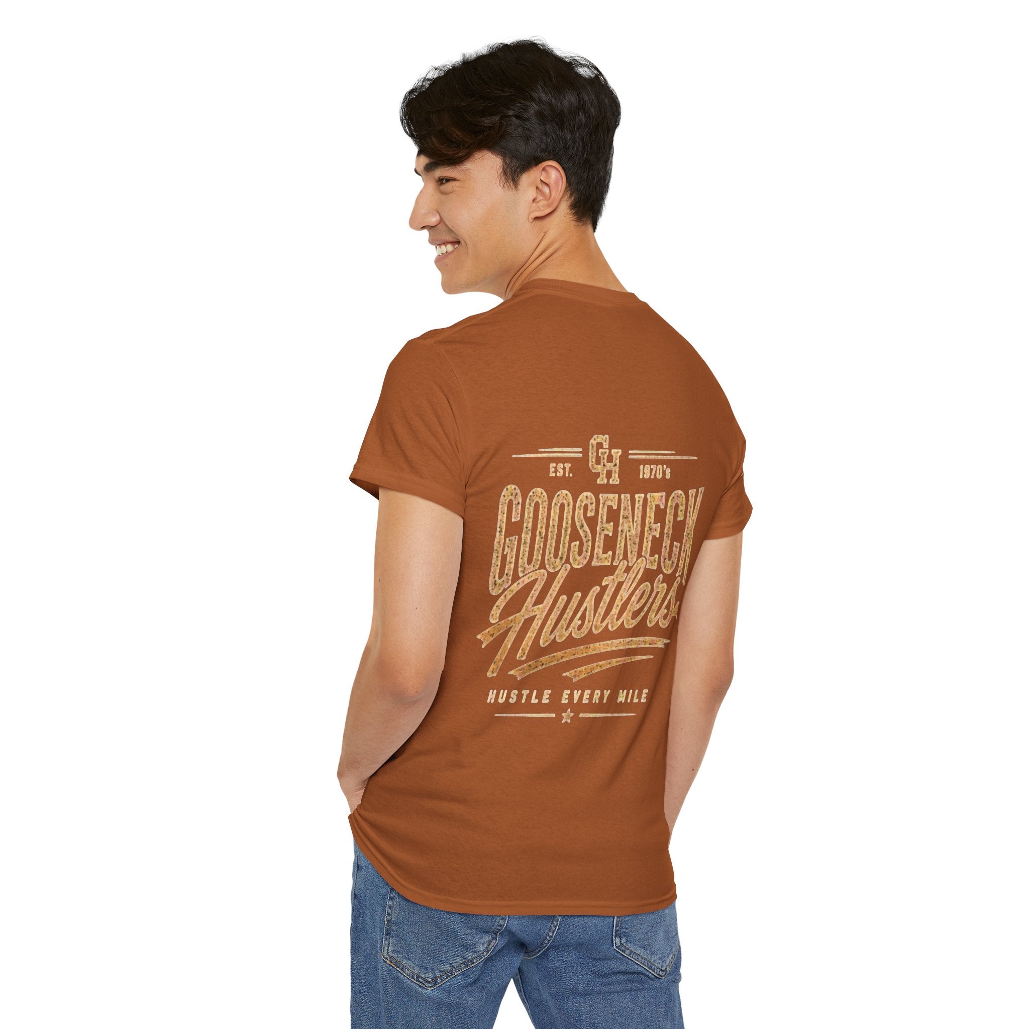 Gooseneck Hustlers graphic Tee | Vintage Truck, Trailer Hauling design