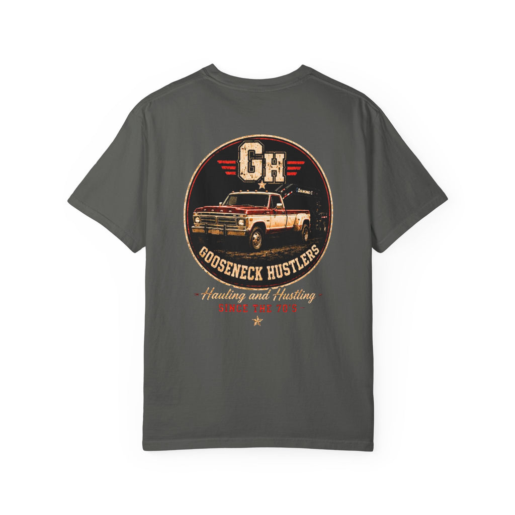 Vintage Pickup Truck T-Shirt — "Godseneck Hustlers" Retro Workwear Tee