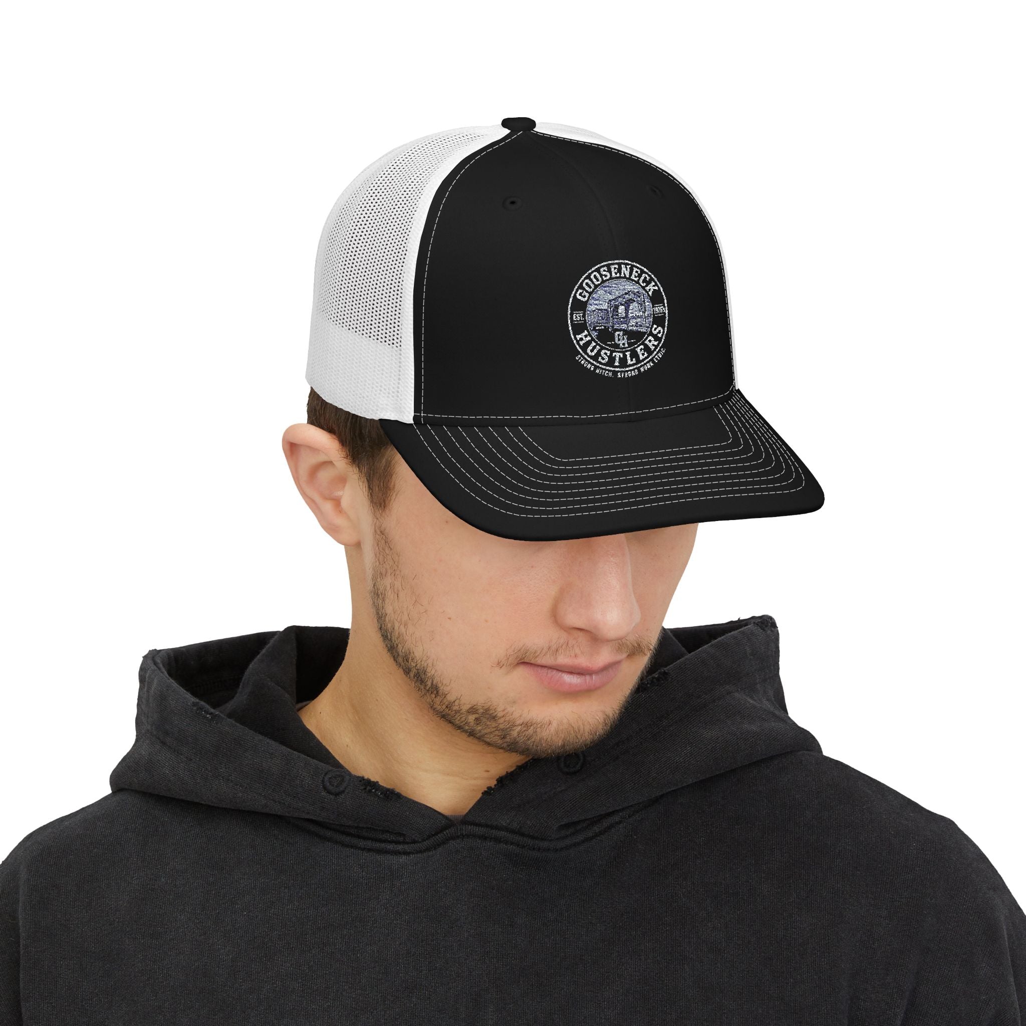 Goosehead Hustlers Trucker Cap | Vintage Skull Patch