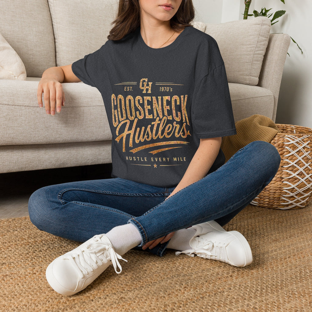 Gooseneck Hustlers T-Shirt — Vintage Script Logo Tee