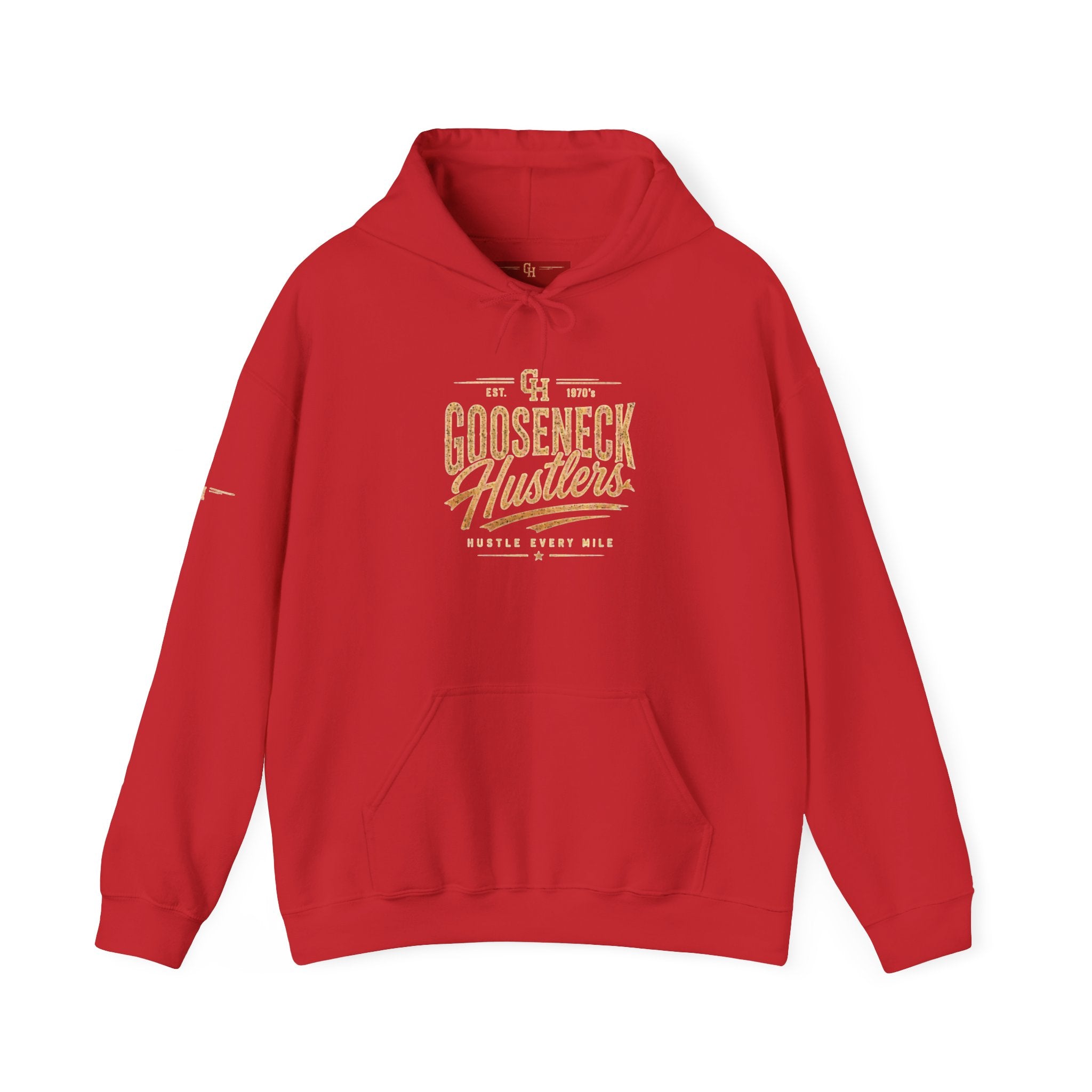 Gooseneck Hustlers Script Logo Hoodie | White Pullover Sweatshirt