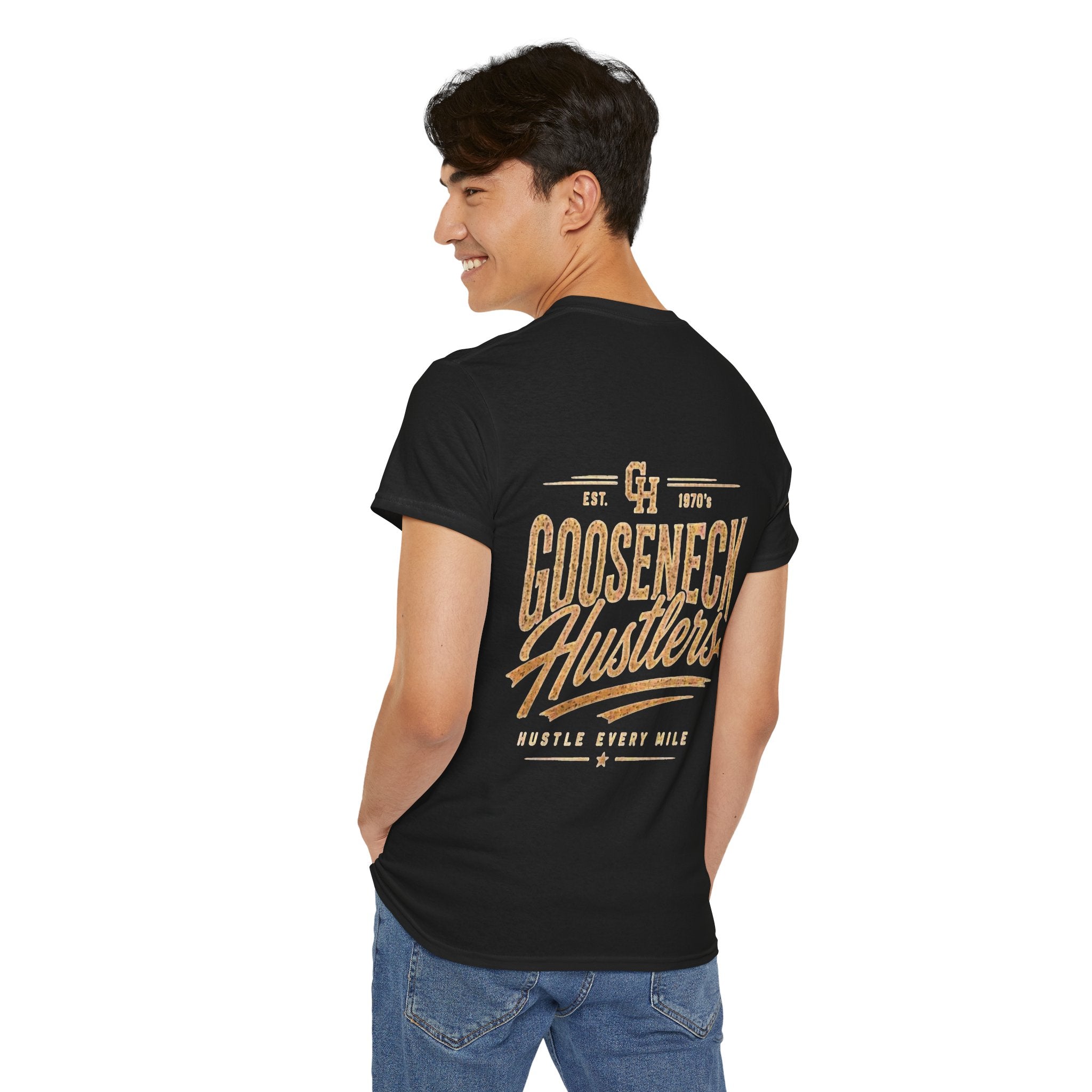 Gooseneck Hustlers graphic Tee | Vintage Truck, Trailer Hauling design