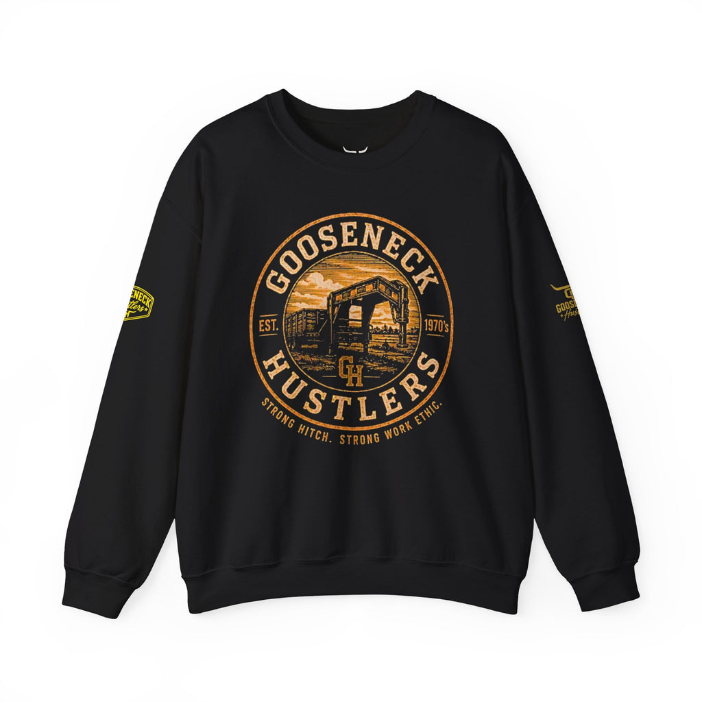 Gooseneck Hustlers Crewneck Sweatshirt | Vintage Construction Logo