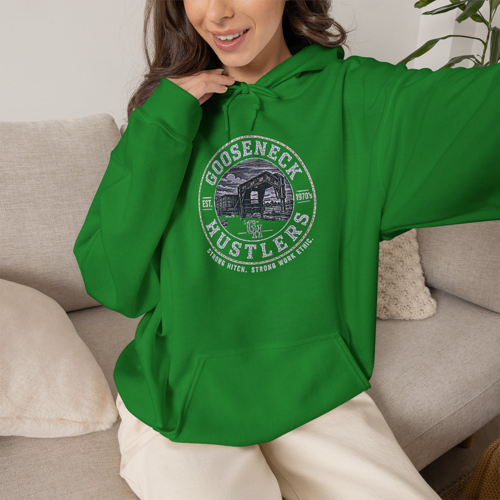Gooseneck Hustlers logo Hoodie | Vintage Truck Emblem sweatshirt