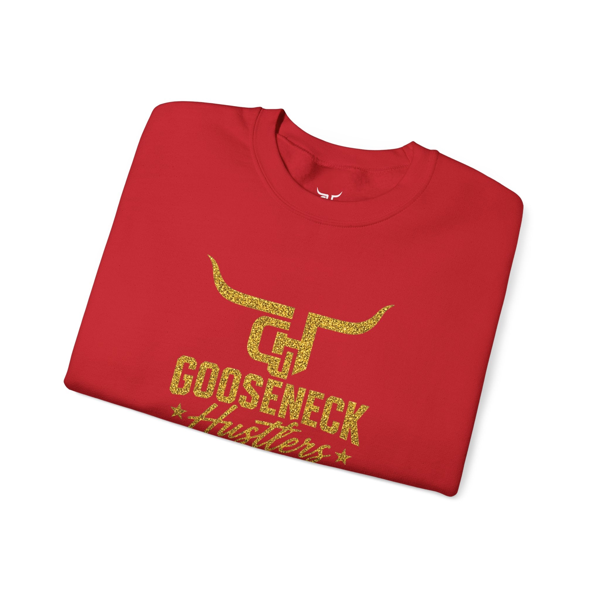 Gooseneck Hustlers logo Crewneck Sweatshirt | Western bull emblem