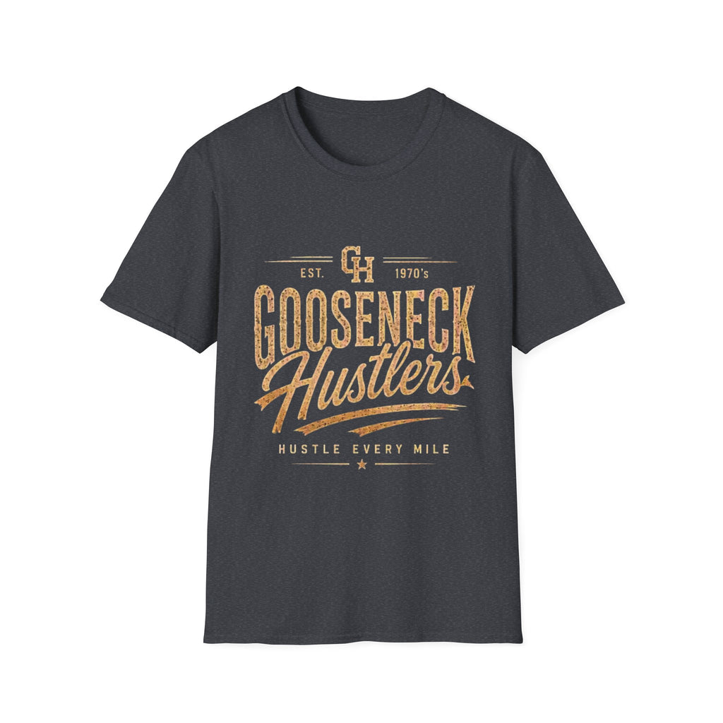 Gooseneck Hustlers T-Shirt — Vintage Script Logo Tee