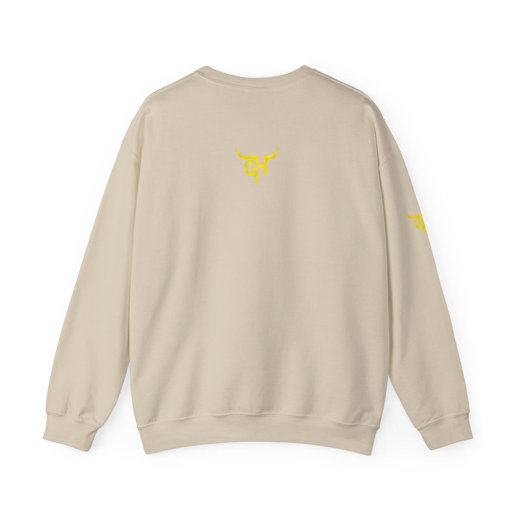 Goosenekk Hustlers Crewneck Sweatshirt | Vintage Car Street Scene, White