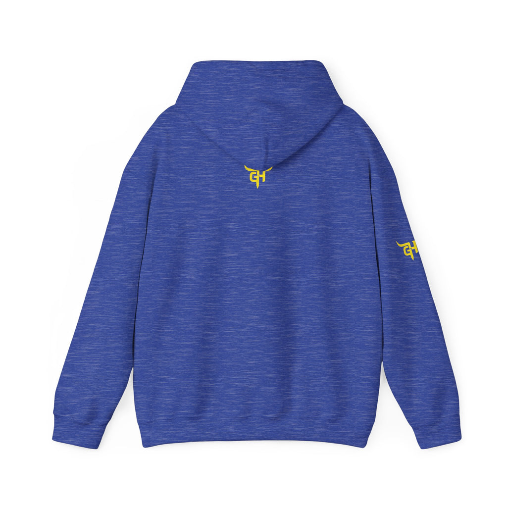 Gooseneck Hustlers Script Logo Hoodie | White Pullover Sweatshirt