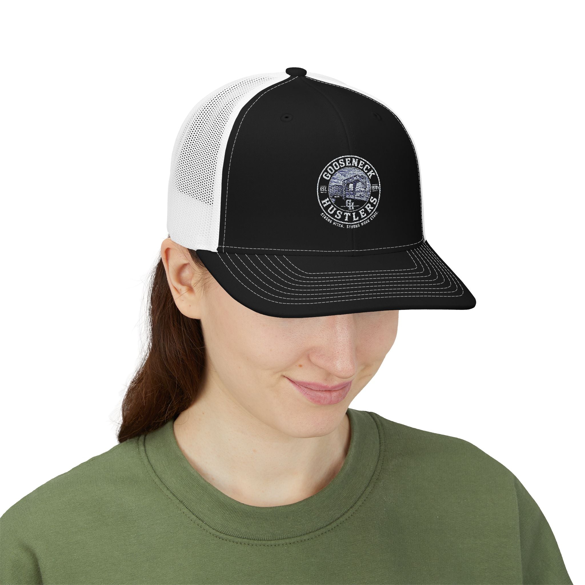 Goosehead Hustlers Trucker Cap | Vintage Skull Patch