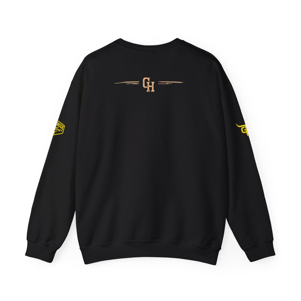 Gooseneck Hustlers logo Crewneck Sweatshirt | Western bull emblem