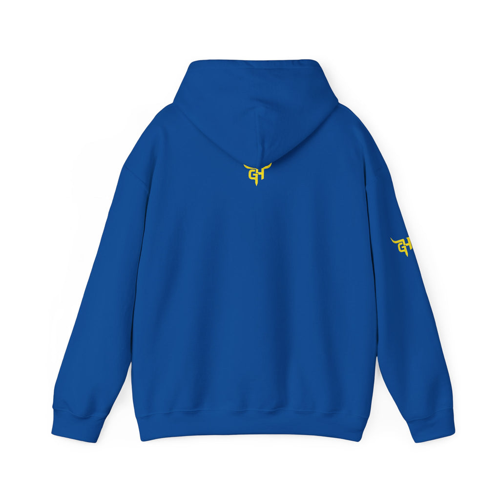 Gooseneck Hustlers Script Logo Hoodie | White Pullover Sweatshirt