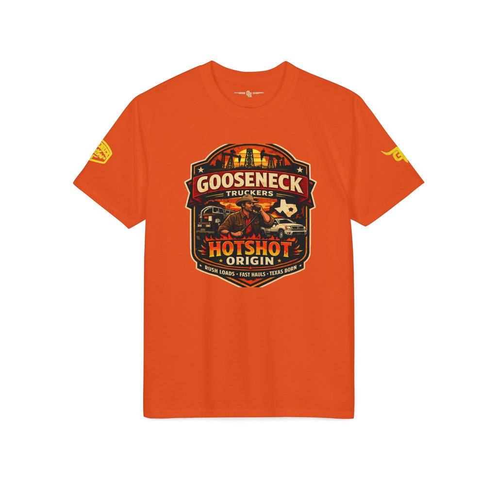Gooseneck Truckers Hotshot Origin T-Shirt | Texas Trucking Logo